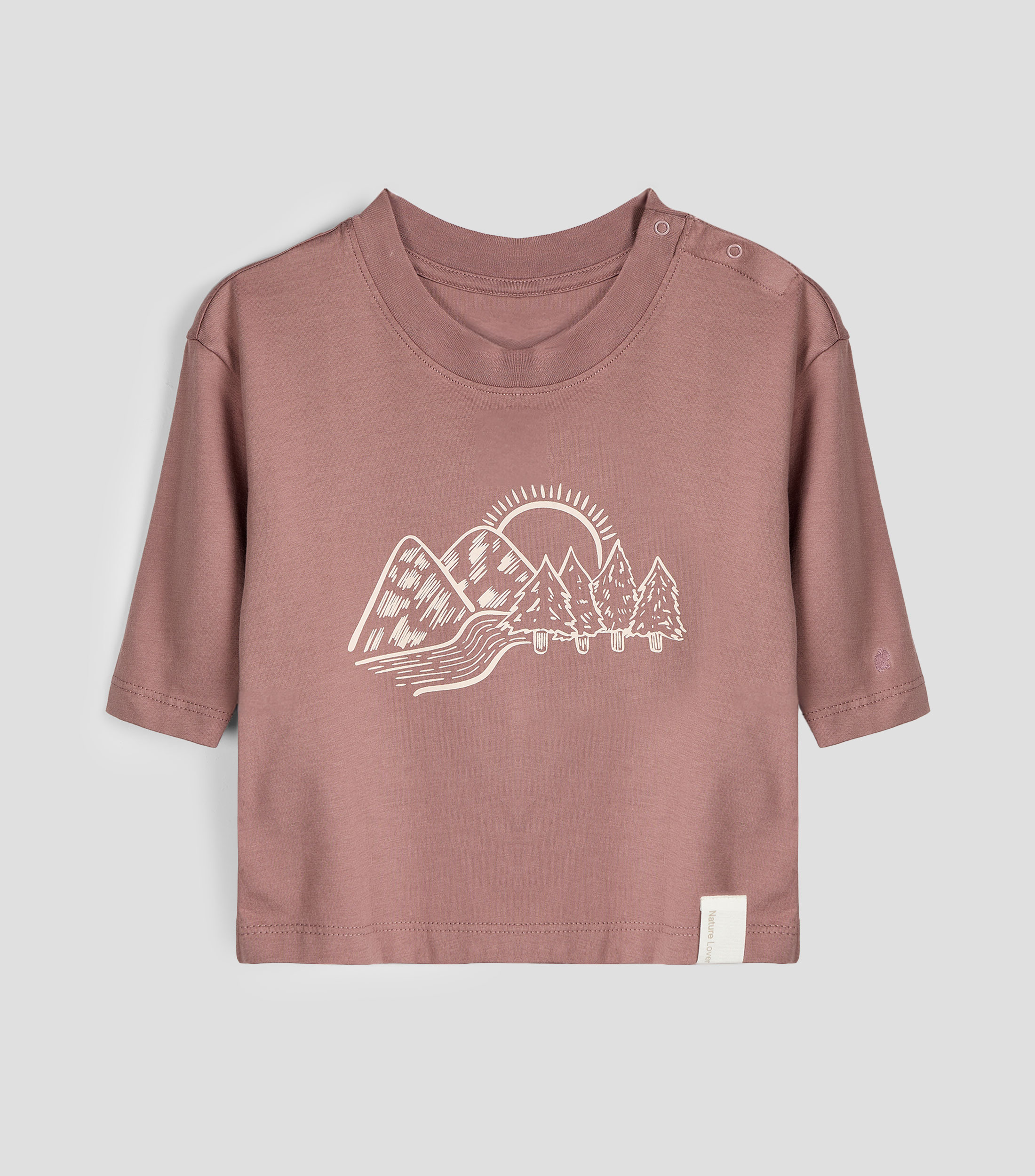 Playera cuello redondo manga larga lisa Bebé